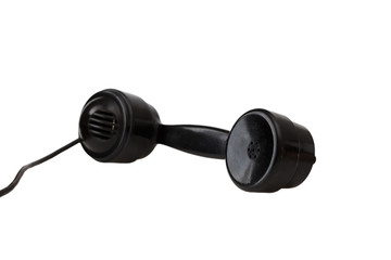 old phone on white background