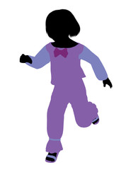 Caucasian Girl Illustration Silhouette