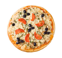 home pizza with tomato and eggplan
