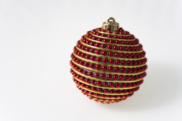 Christbaumkugel rot/gold 4