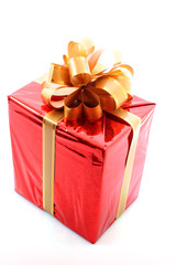 Red christmas gift box