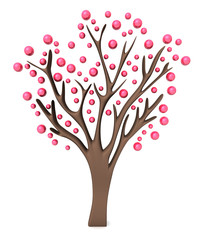 Obraz na płótnie Canvas Pink tree 3d