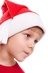 Little girl with Santa's hat