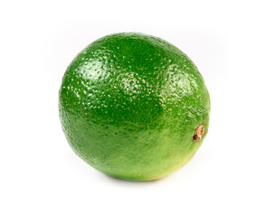 Fresh green lemon isolated