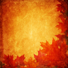 Naklejka na ściany i meble grunge autumnal background with space for text or image