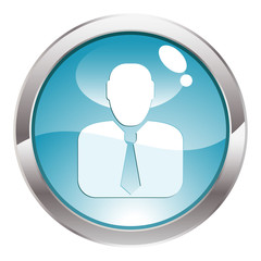 Gloss Button with Man