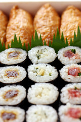 sushi rolls  &  inarizushi