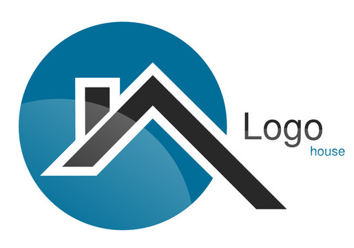 Real estate logo, house vector icon, roof or building company