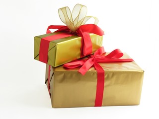 gifts in golden paper