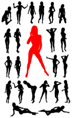 Girl silhouettes collection