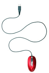 red computer mouse