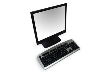 Desktop computer isolated on the white background