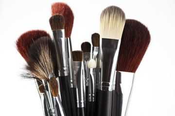 Brushes, makeup, cosmetics