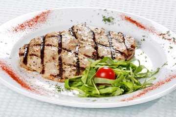 tuna steak.