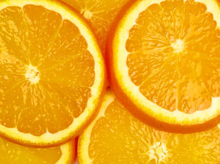 Orange slices abstract background