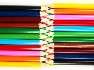 Fototapeta premium Colored crayons isolated on white