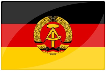 drapeau glassy allemagne de l'est RDA east germany flag