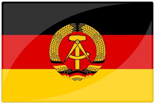 drapeau glassy allemagne de l'est RDA east germany flag