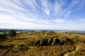 Obraz premium view of a small mountain in brittany