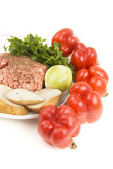 Ingredients for stuffed peppers