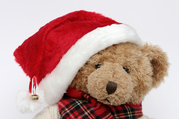 Teddybär mit Weihnachtsmütze