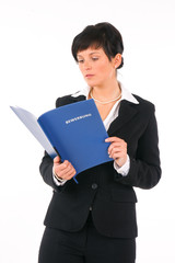 Frau mit Bewerbung