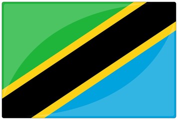 drapeau glassy tanzanie flag