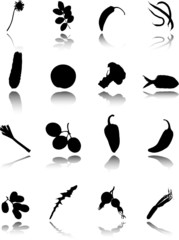 Vegetables fruit set