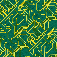 Electronic board. Seamless vector wallpaper