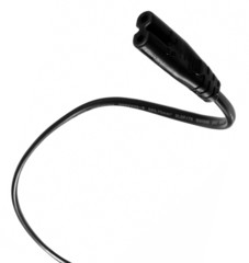 Plug of electricity on power cord isolated on white background