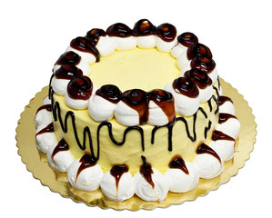 Cream cake isolated