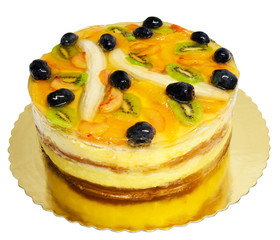 Fruit cake isolated