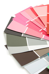 Color samples for painting over white background