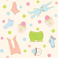 Seamless Baby clothing, vector, more on my portfolio
