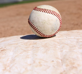 baseball on base