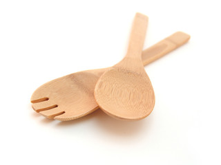 wooden spoon and fork