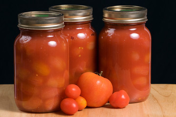 Jars of Tomatoes