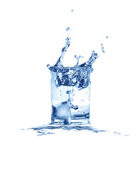 Glass With Splashing Water
