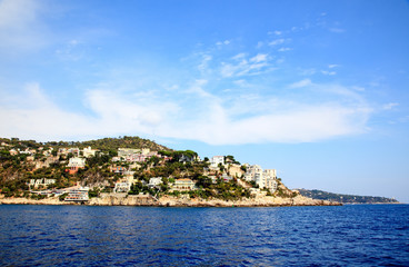 Naklejka premium The billionaire's houses at Nice beach front