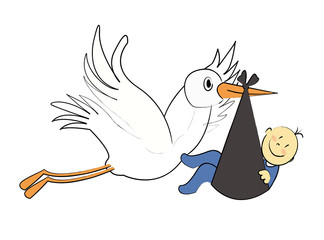 cigogne bébé garçon