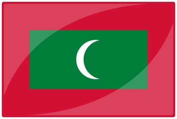 drapeau glassy maldives flag