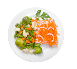 salmon with vegetables .humpback salmon