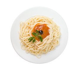 Spaghetti with tomato sauce