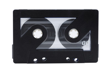 Audio cassette isolated on white background