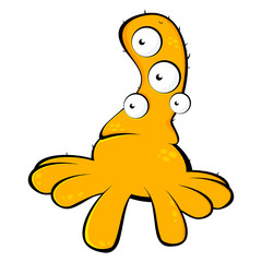 monster alien maskottchen lustig