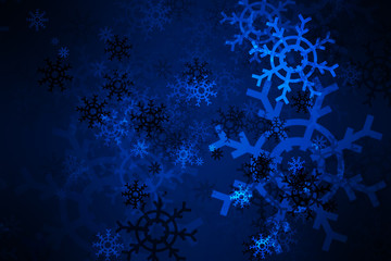 Snow dark background.