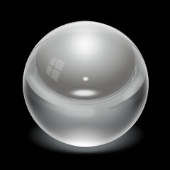 Crystal Ball on black background