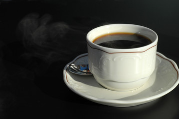 Dampefende Kaffeetasse