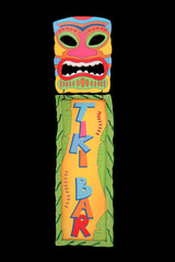 Tiki Bar Mask and Sign