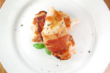 Bacon wrapped chicken